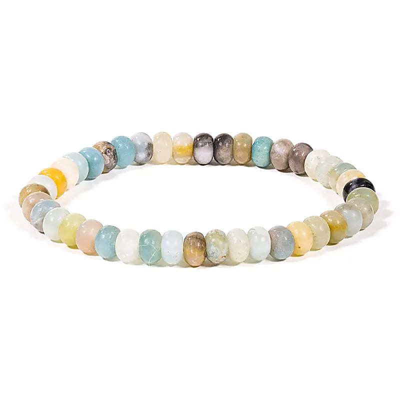 Armband amazoniet ovale kraaltjes