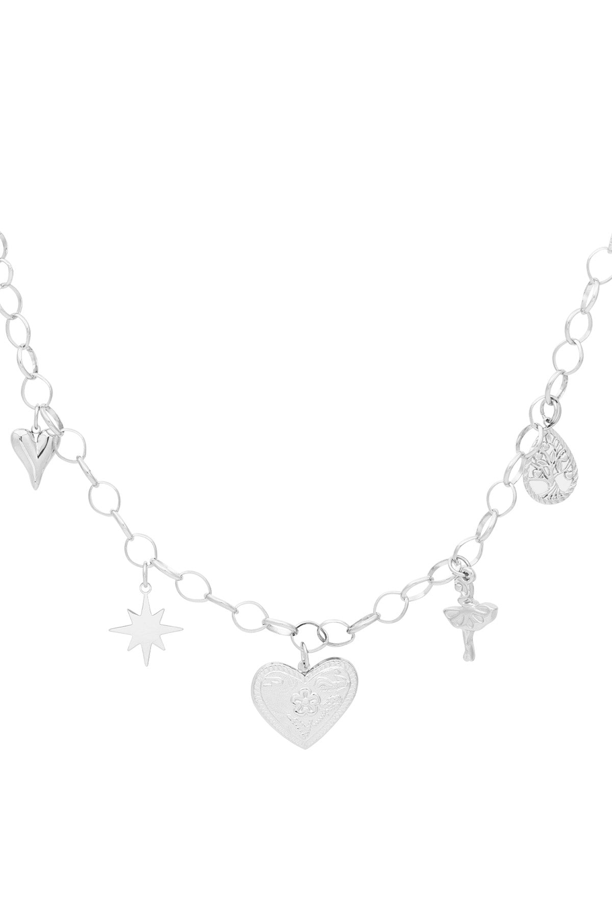 Stainless Steel heartfelt sparkle ketting