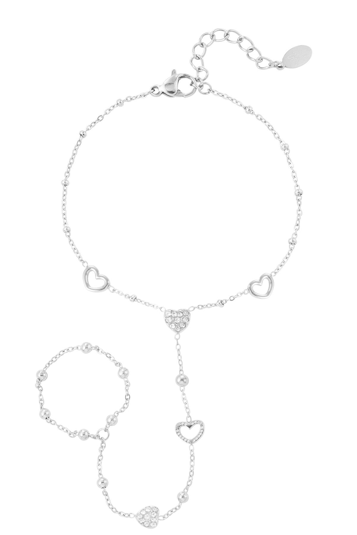 Stainless Steel handchain spring love armband