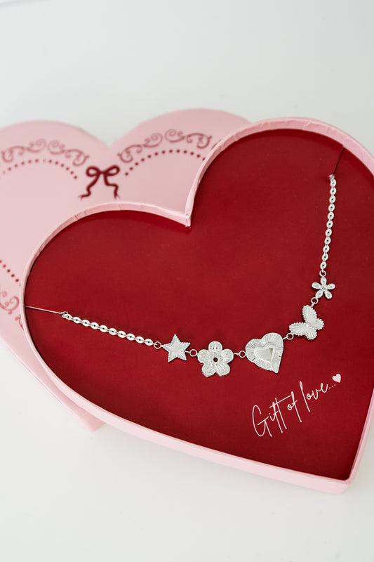 HZ Ketting – Blooming Love zilverkleur