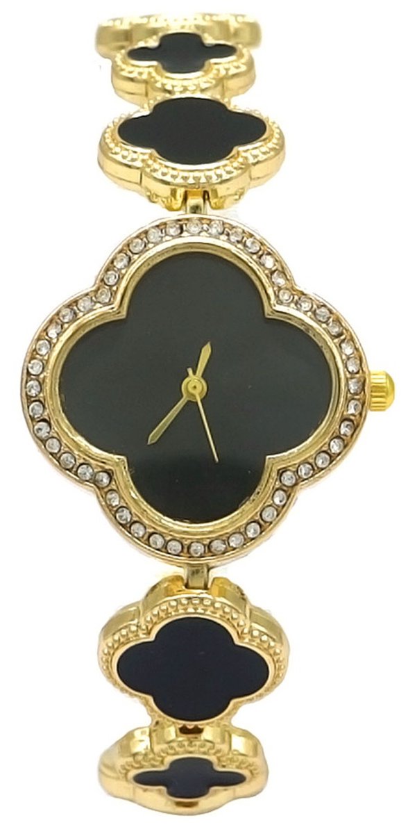 Horloge klaver zwart 38mm Quartz