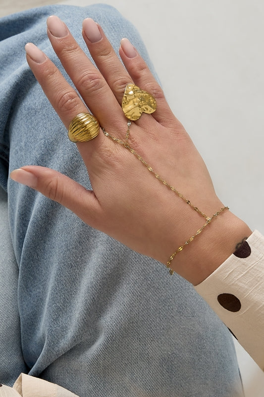 Stainless Steel handchain met chunky ketting