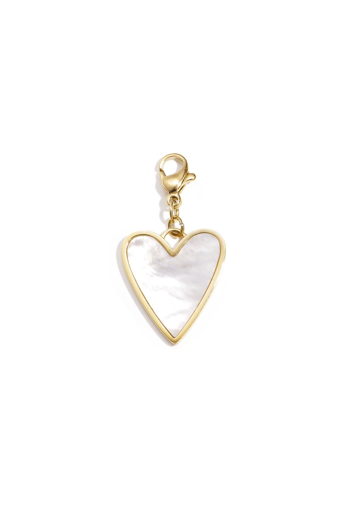 Stainless Sieraden bedel parelmoet hart DIY