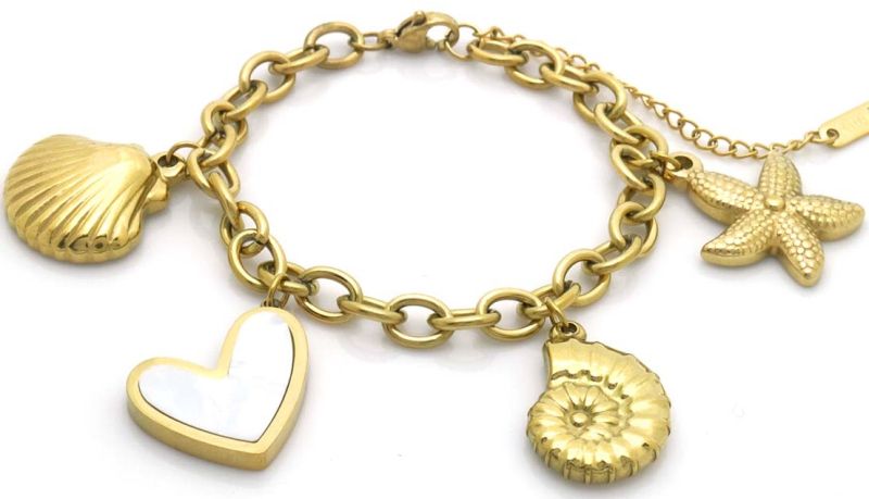 Armband S.S. oceaan hart wit