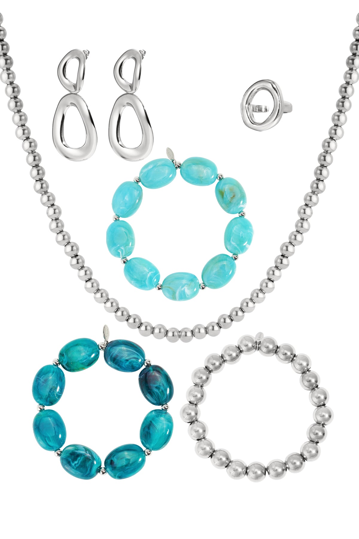 Kerst adventskalenders sieraden blauw