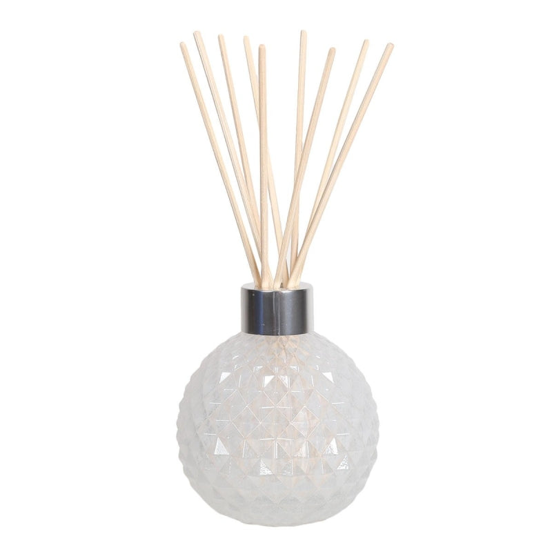 Leeg diffuser glas met 50 stokjes - wit