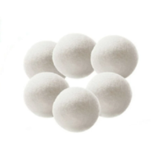 6 XL drogerballen 7cm van schapenwol