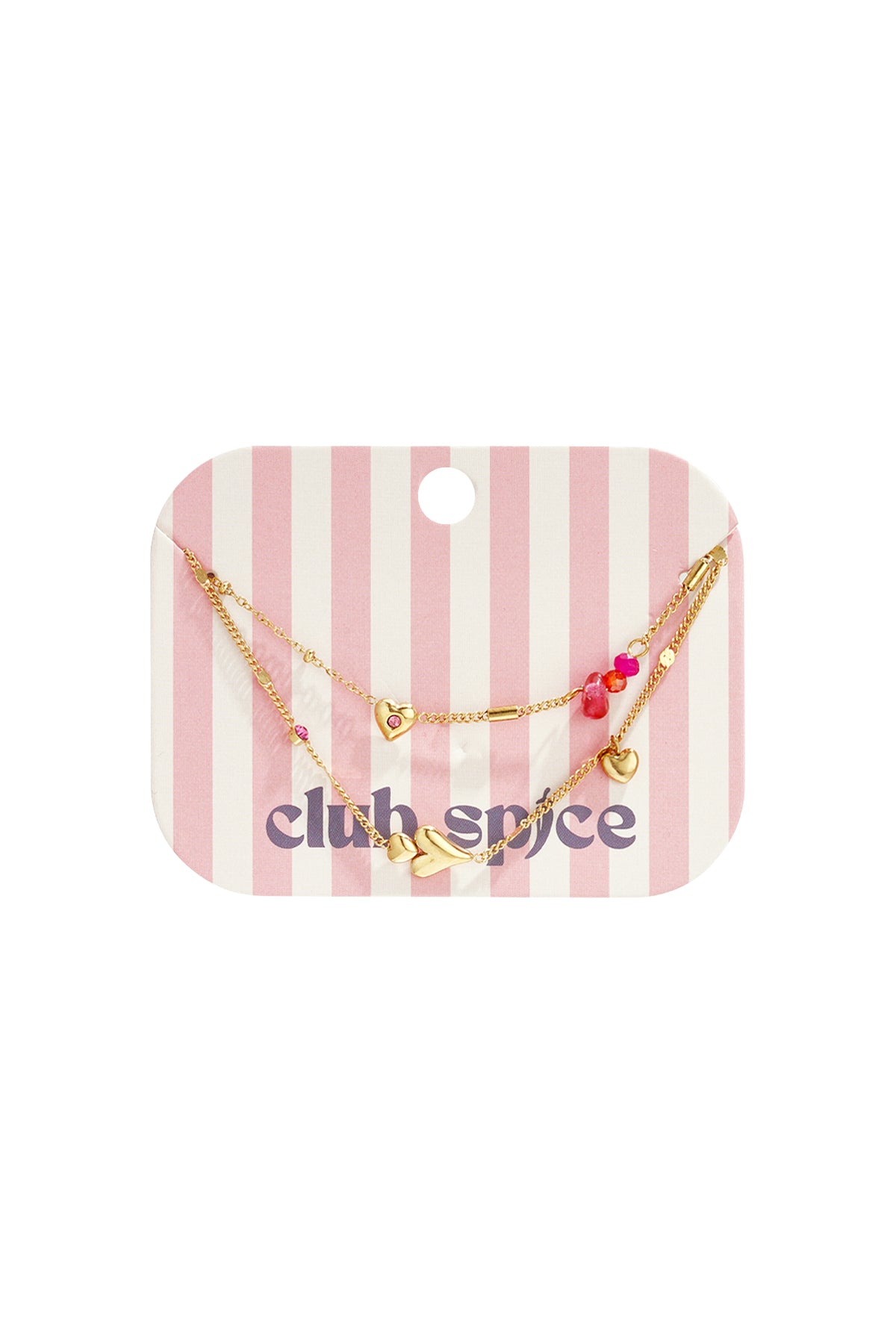 Stainless steel Armband met hartjes bloemen en kraaltjes