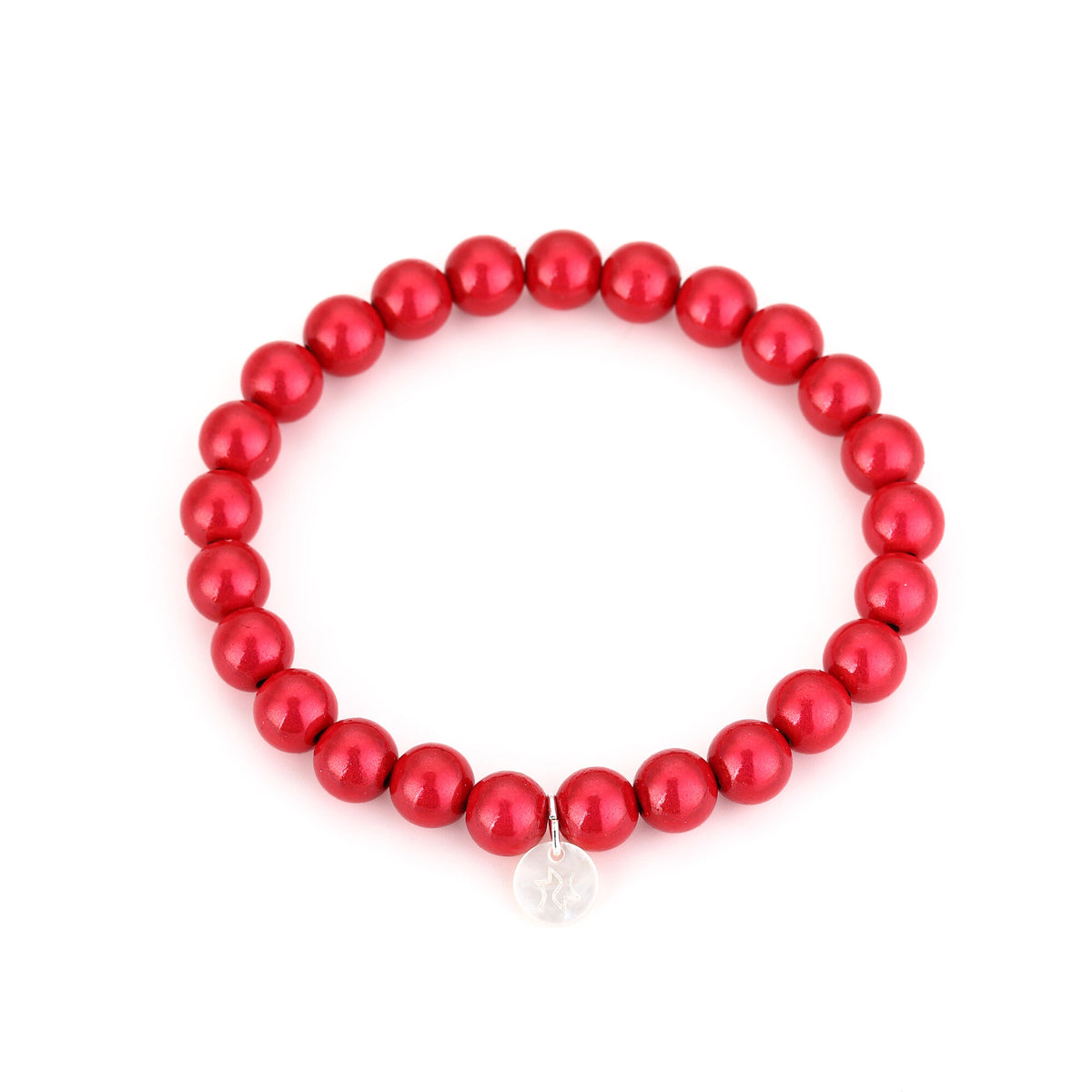 HZ Fuchsia Kralenarmband met Bedeltje