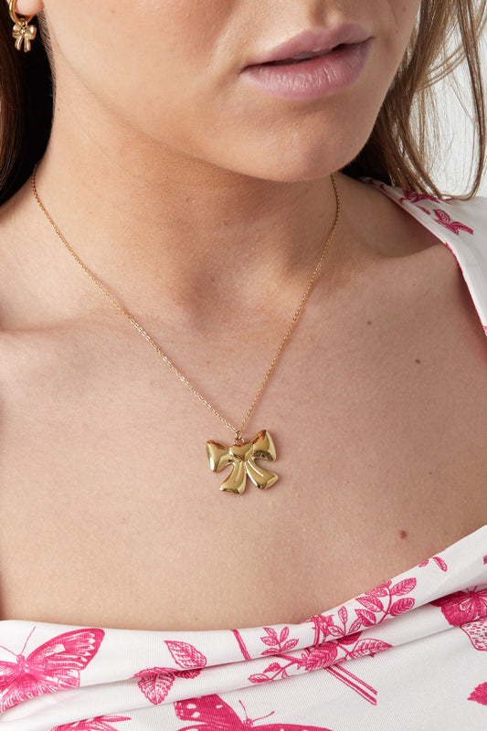 HZ Strikjesketting Jolie – zilverkleurig