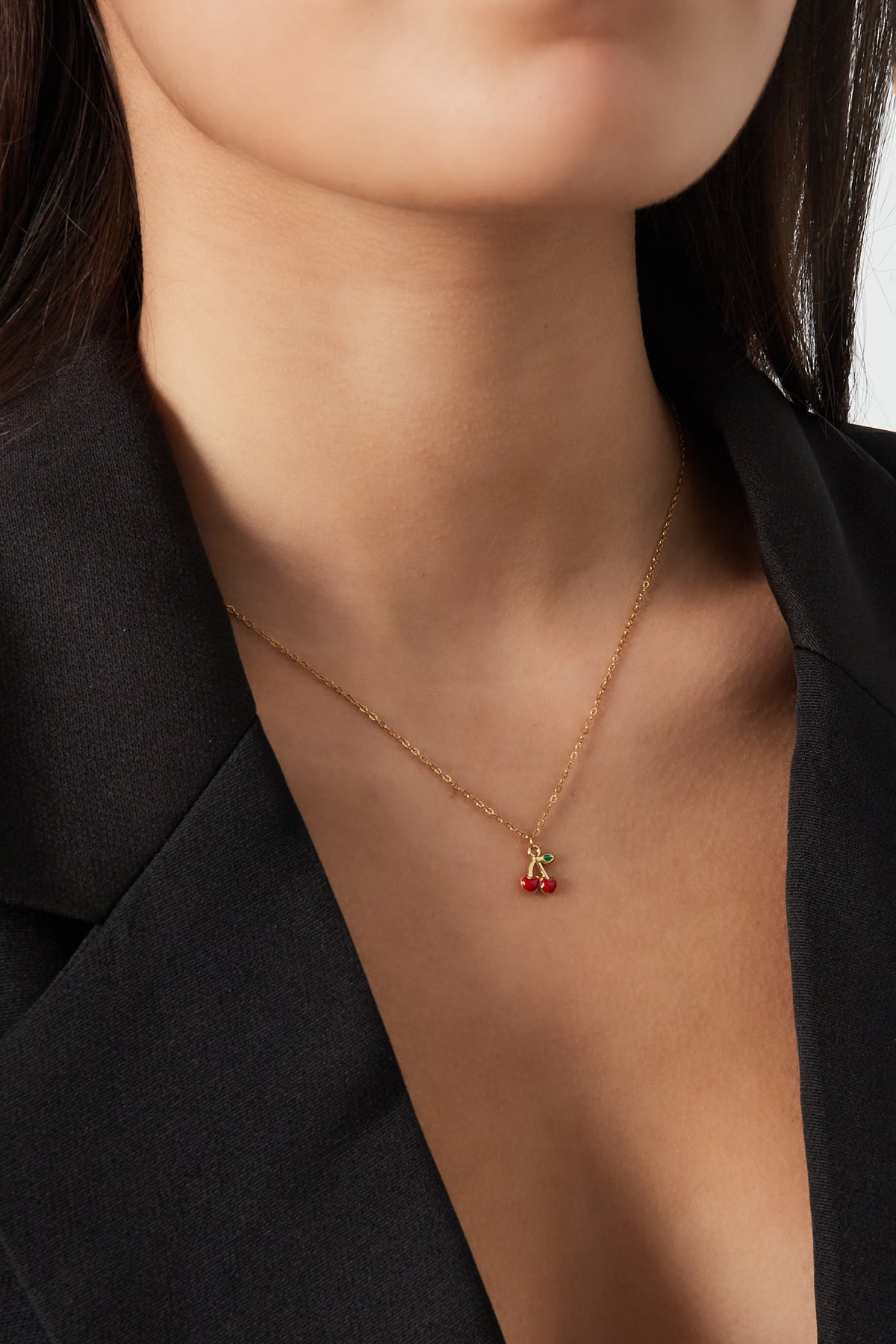 Stainless Steel ketting cherry love
