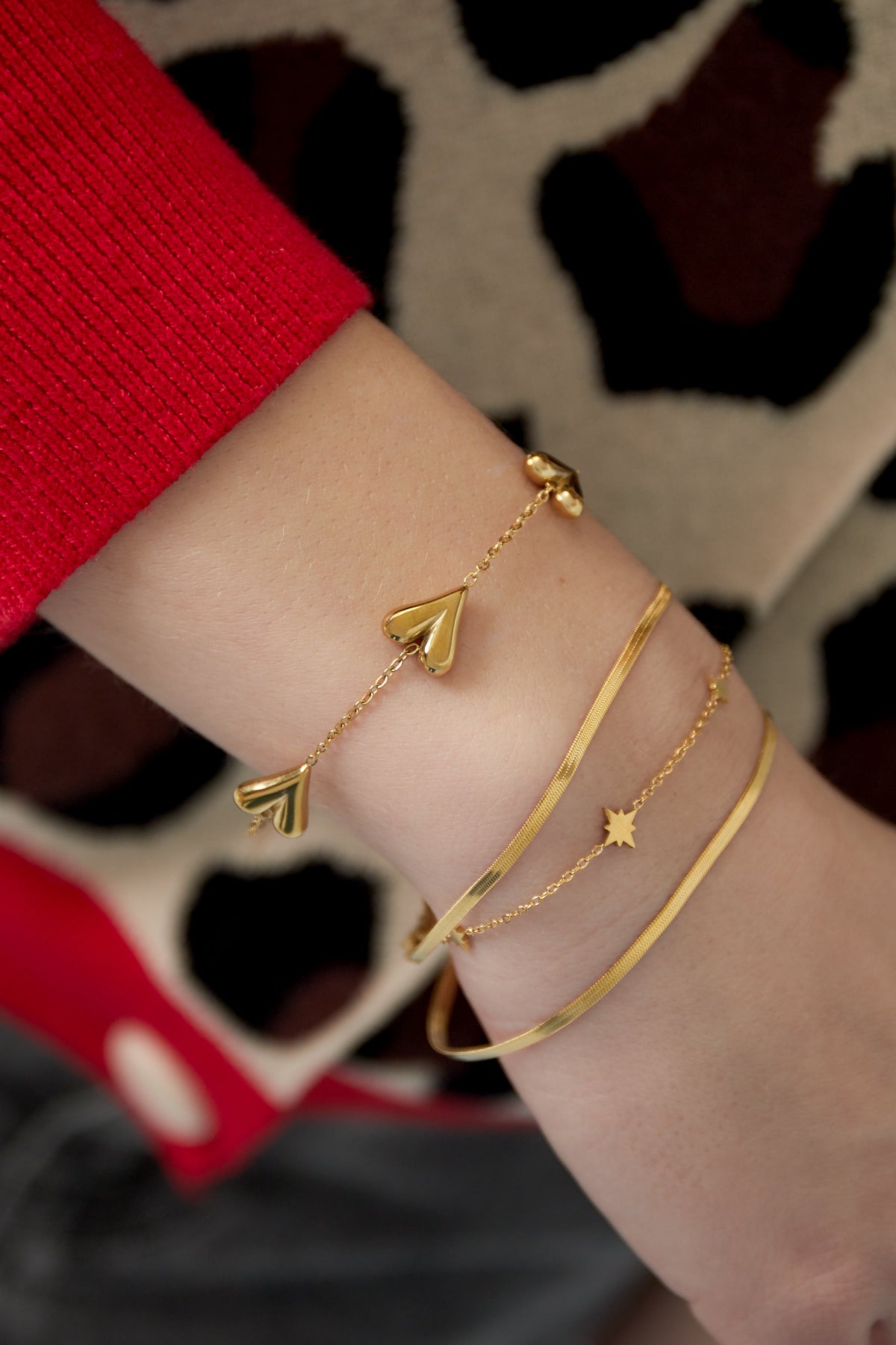 Stainless Steel golden layers armband