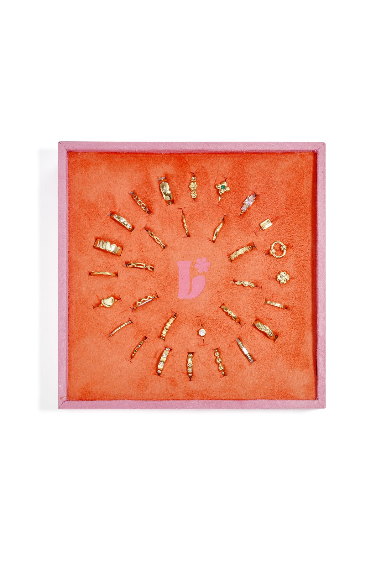 Lilli June roestvrijstalen ringen displayset