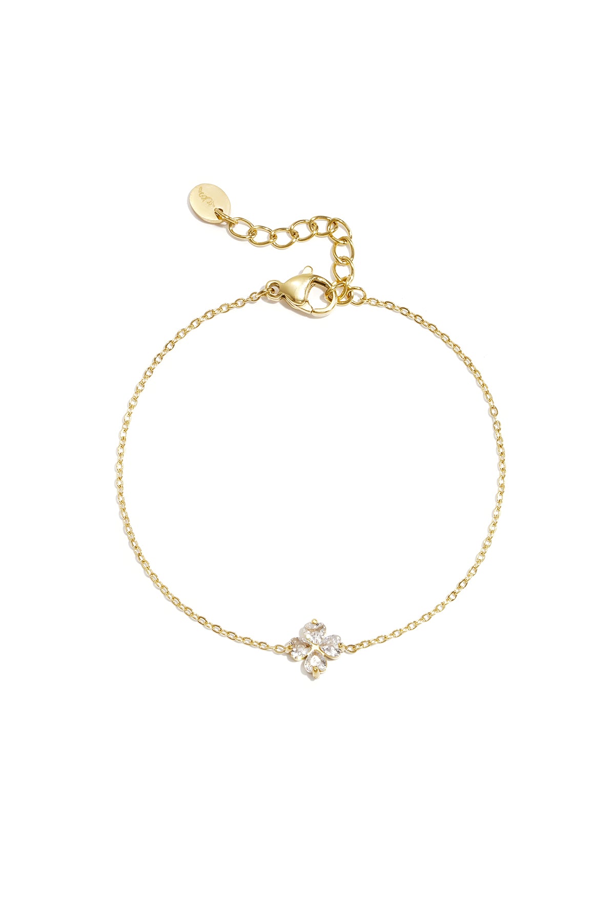 Armband met belegde klaver