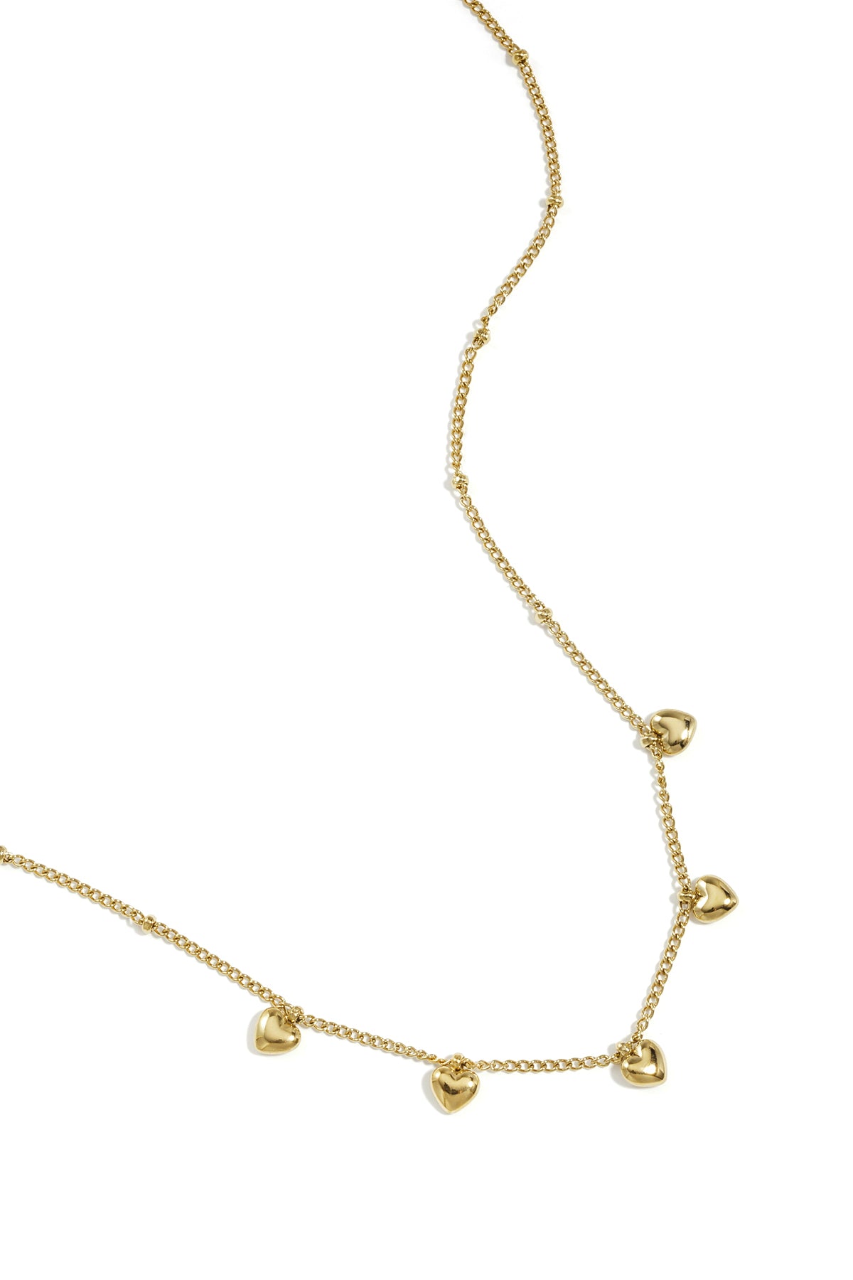Stainless steel Minimalistische ketting met kleine hartjes