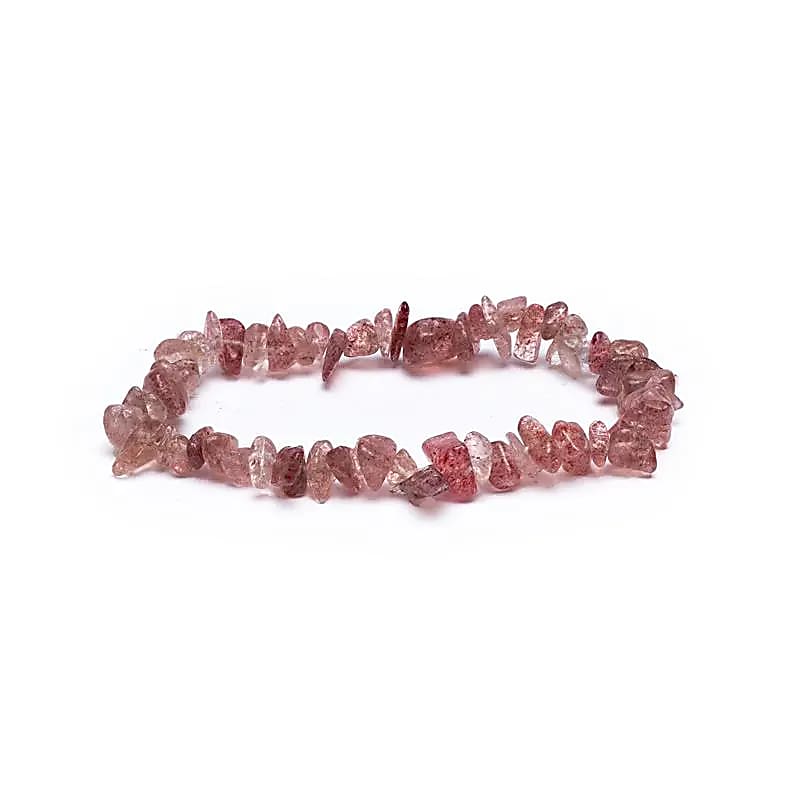Armband aardbeienkwarts chips elastisch