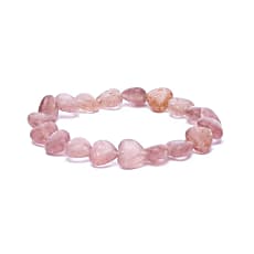 Armband aardbeienkwarts elastisch hartvormig