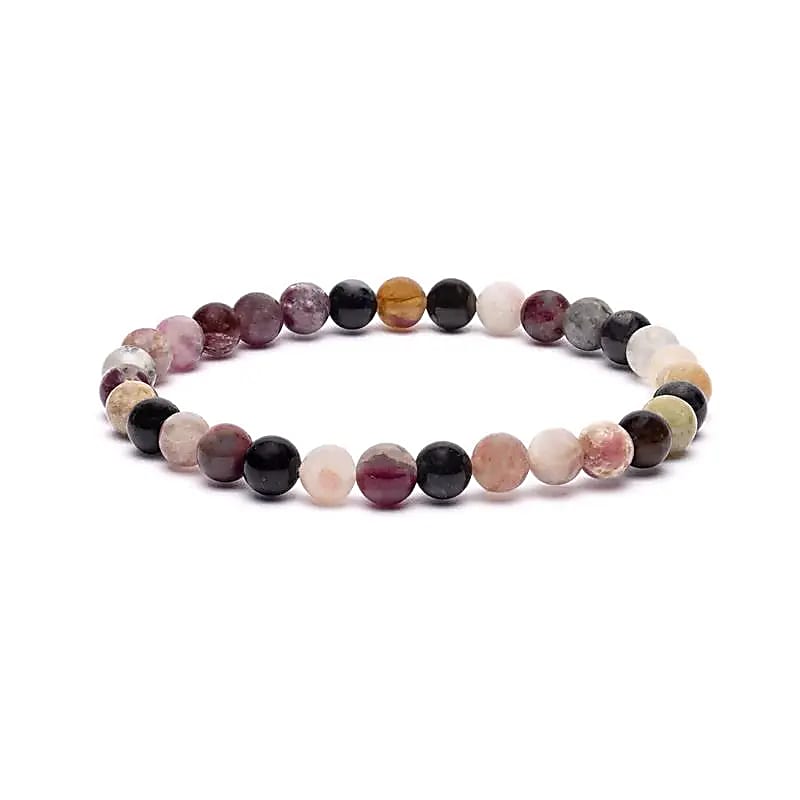 Armband elastisch toermalijn mix