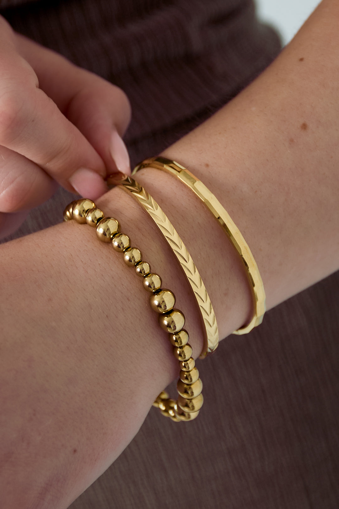 Stainless steel armband Geometrisch