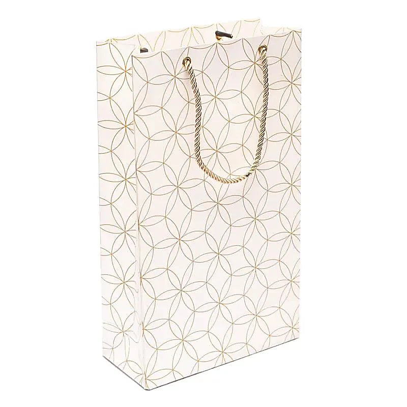 Cadeautasje wit gouden Bloem des Levens
