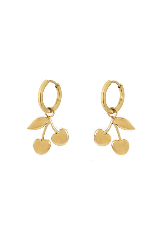 Stainless Steel cherry oorbellen