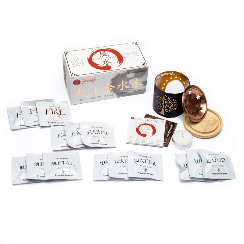 Aromafume wierookblokjes set Feng Shui