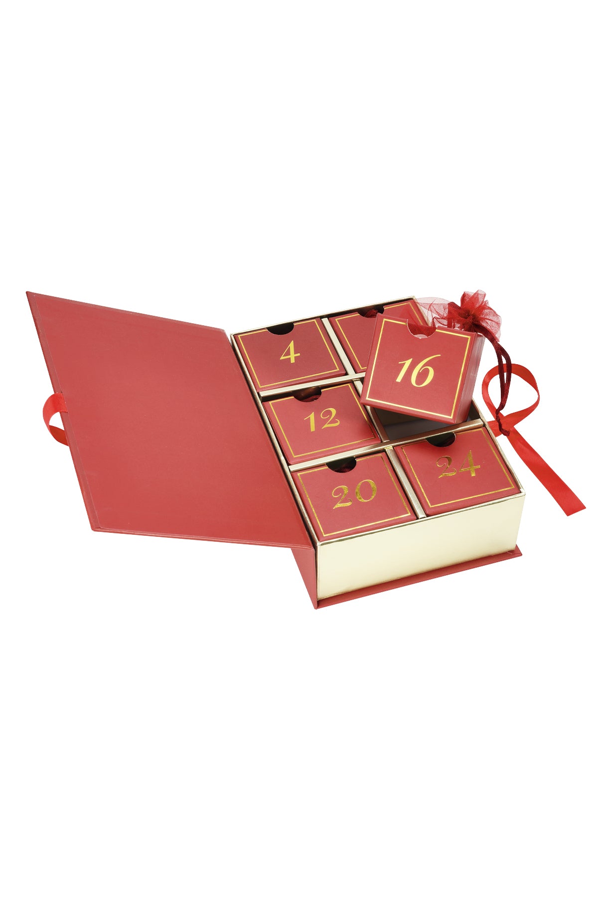 Kerst adventskalender goudkleur 