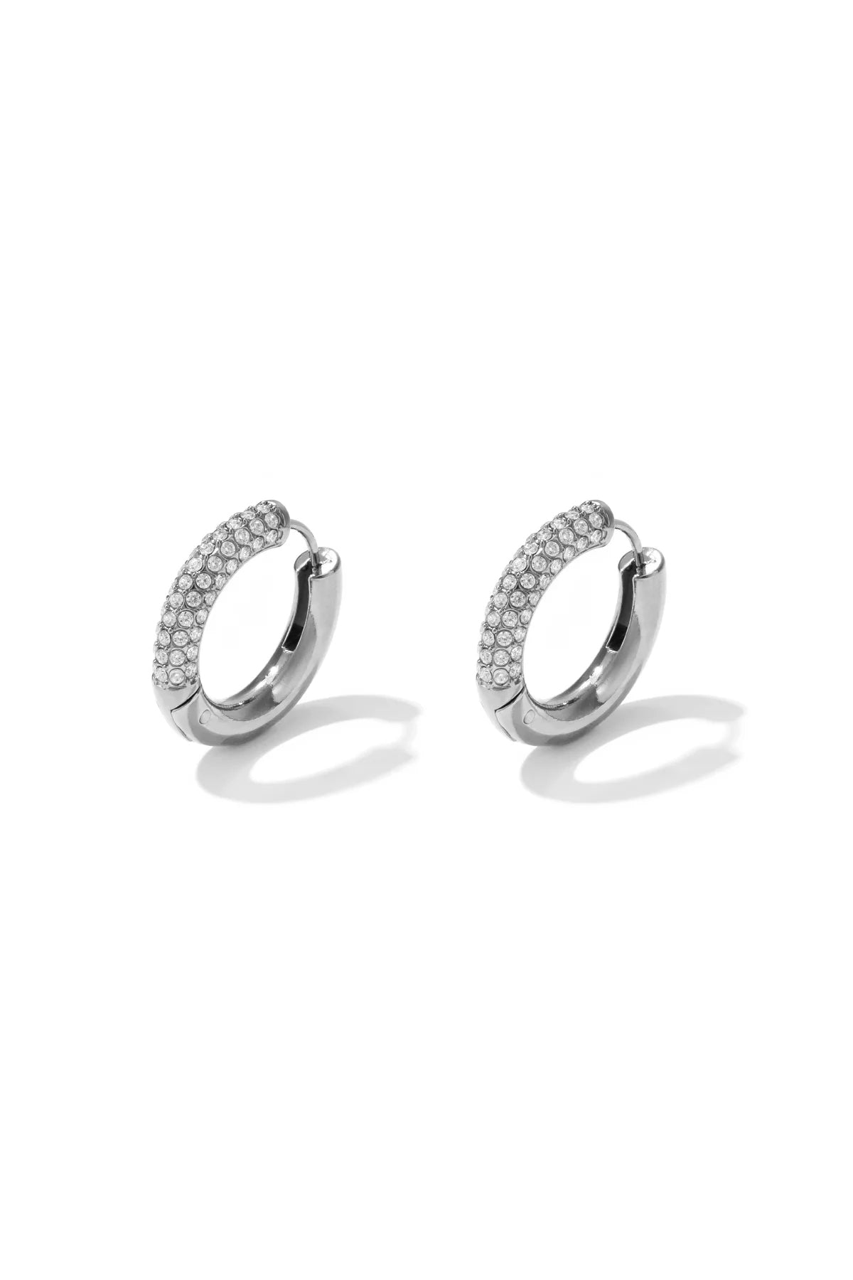 Stainless steel creolen met steentjes