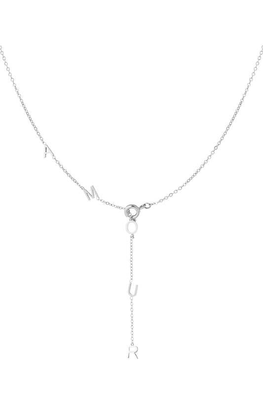 HZ Y-ketting Amour – goudkleurig of zilverkleurig