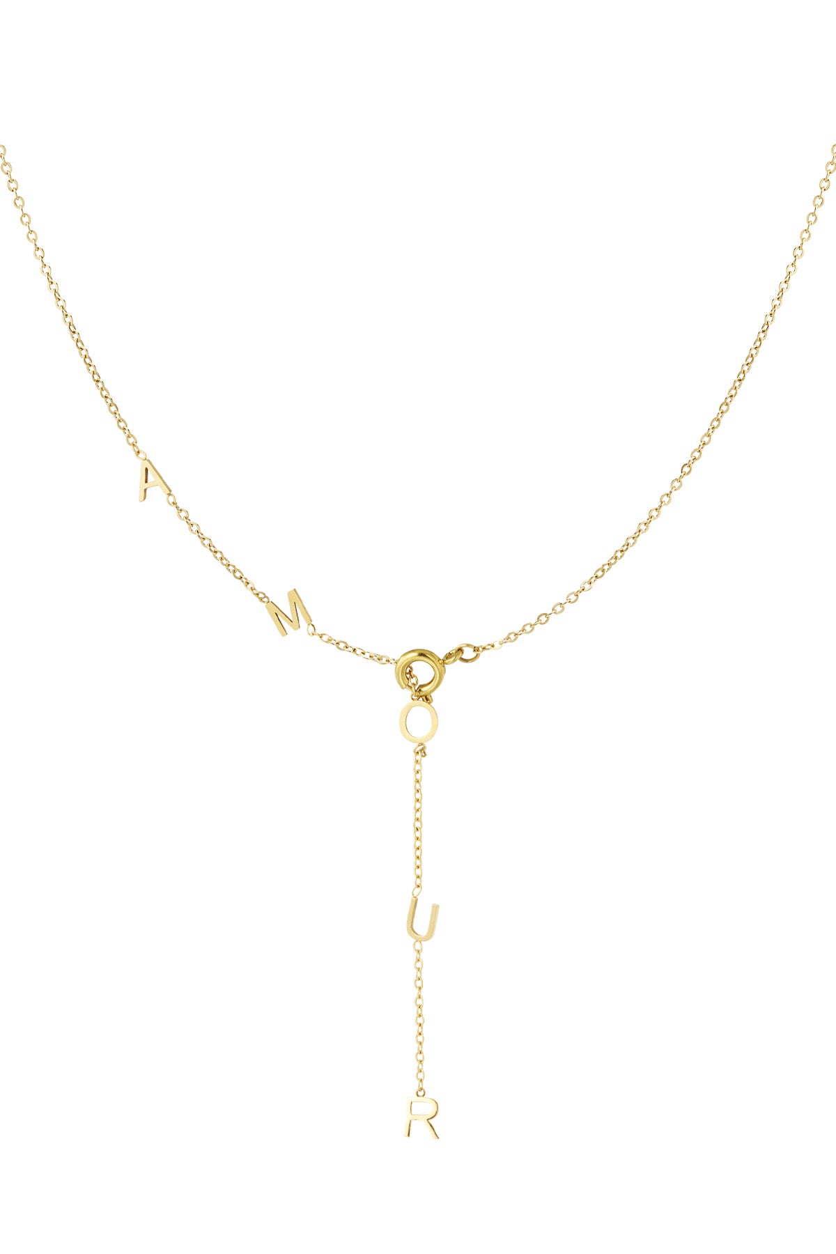 HZ Y-ketting Amour – goudkleurig of zilverkleurig