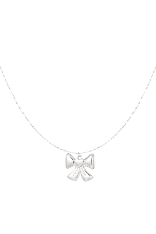 HZ Strikjesketting Jolie – zilverkleurig