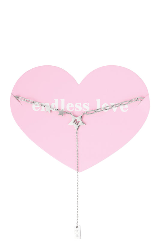 HZ Ketting Amélie met sterretjes en MOM-bedeltje – stainless steel