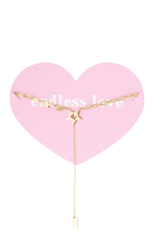 HZ Ketting Amélie met sterretjes en MOM-bedeltje – stainless steel