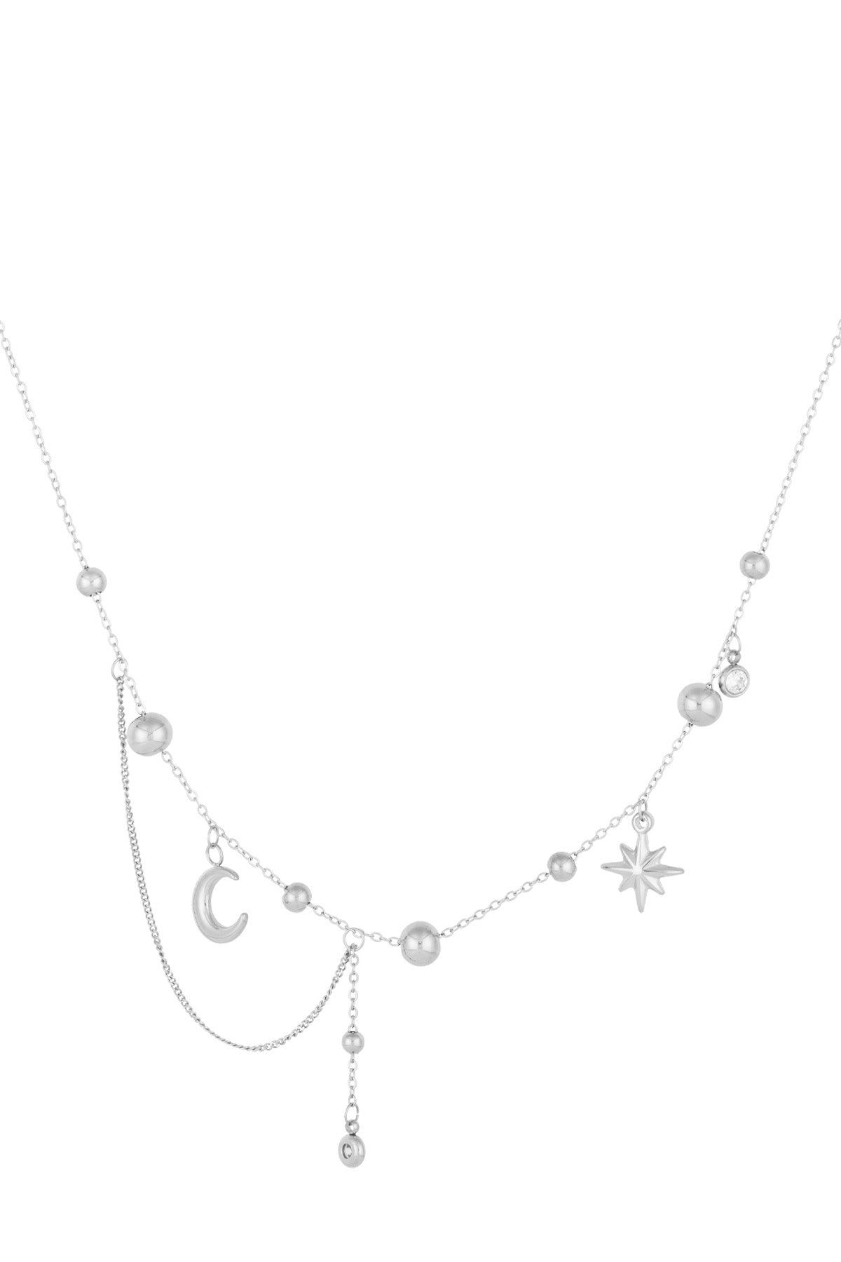 Stainless Steel ketting trendy moon
