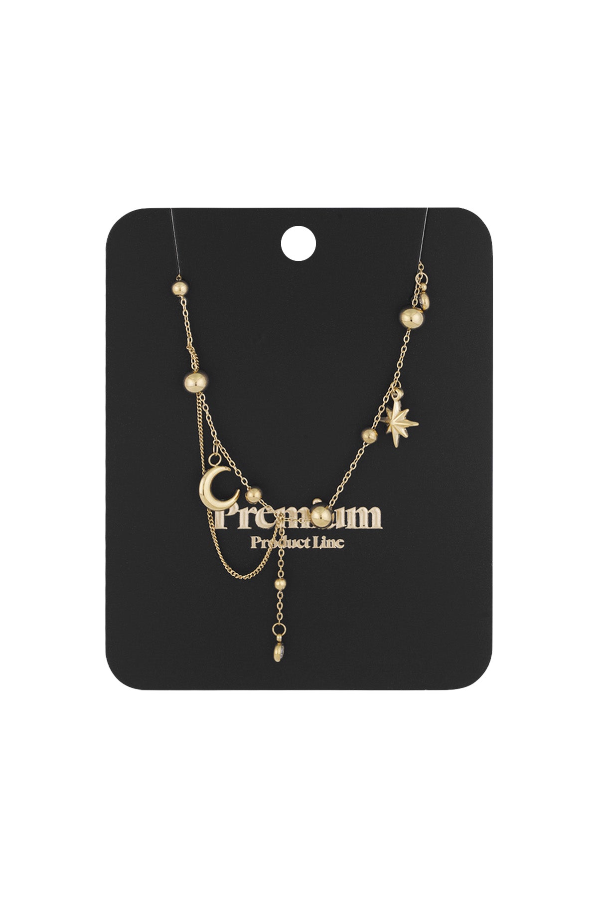 Stainless Steel ketting trendy moon