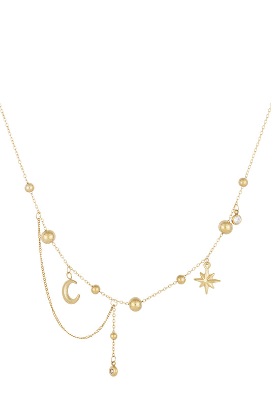 Stainless Steel ketting trendy moon