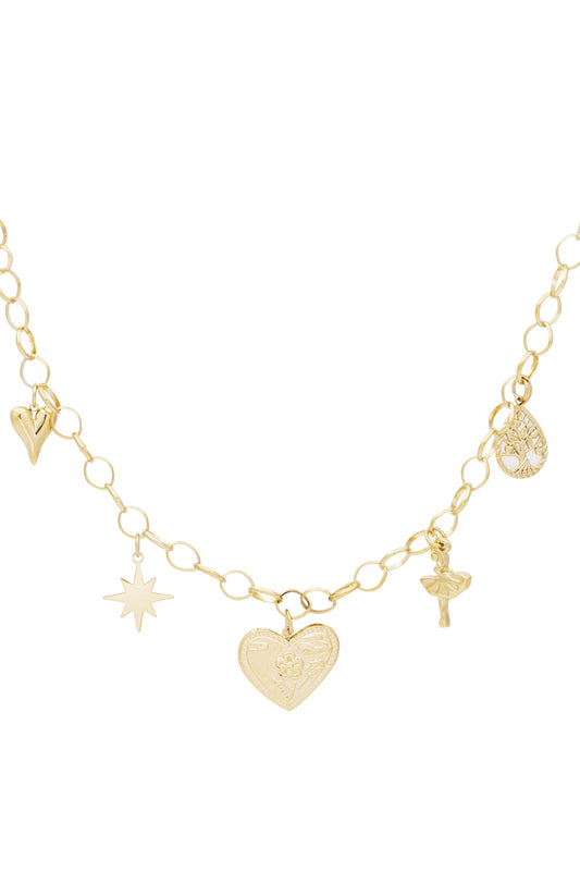 Stainless Steel heartfelt sparkle ketting