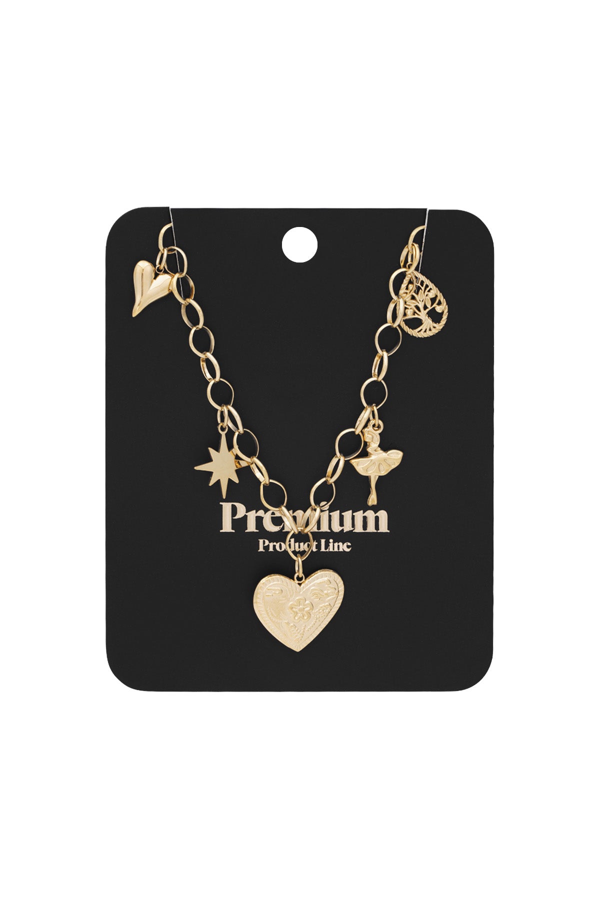 Stainless Steel heartfelt sparkle ketting