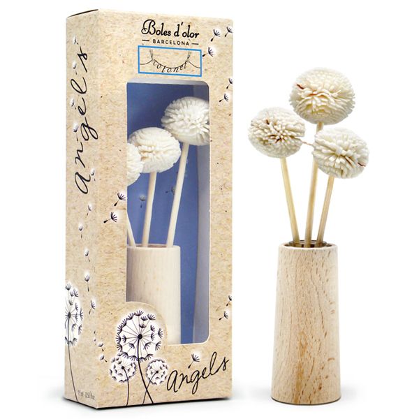 Houten bloem geur diffuser mini- Katoen