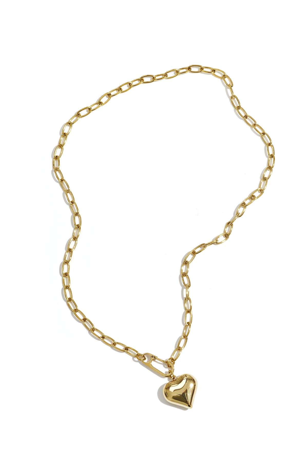 Stainless Steel Ketting hangend hart met frontsluiting