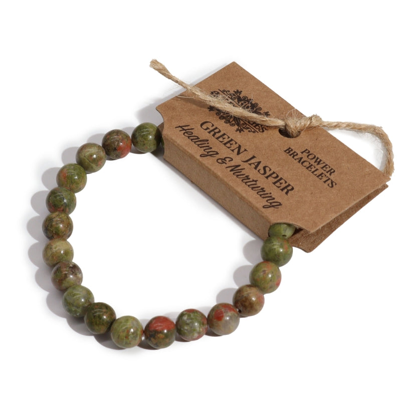 Power Armband - Groene Jaspis 8mm