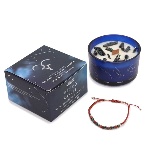 Kaars met Edelsteen + Armband - Ram