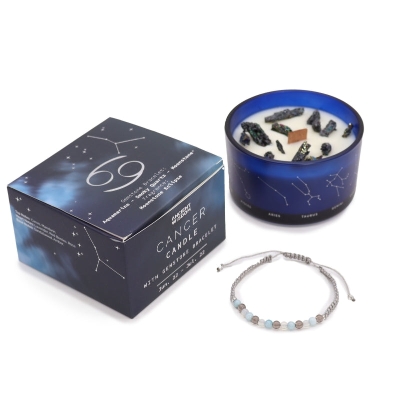 Kaars met Edelsteen + Armband - Kreeft