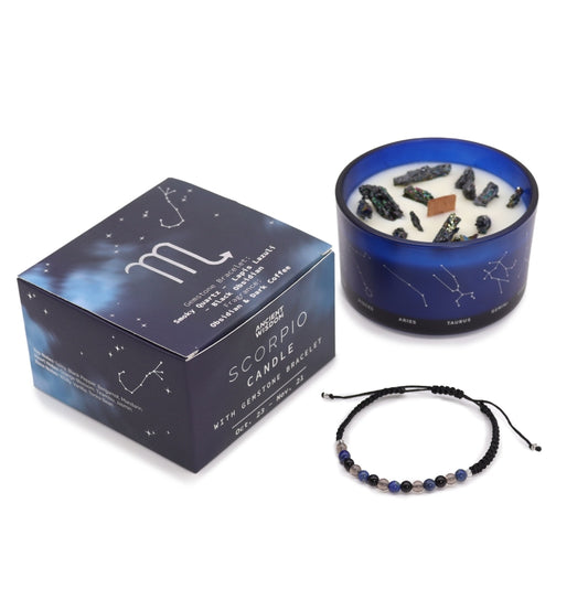 Kaars met Edelsteen+Armband - Schorpioen