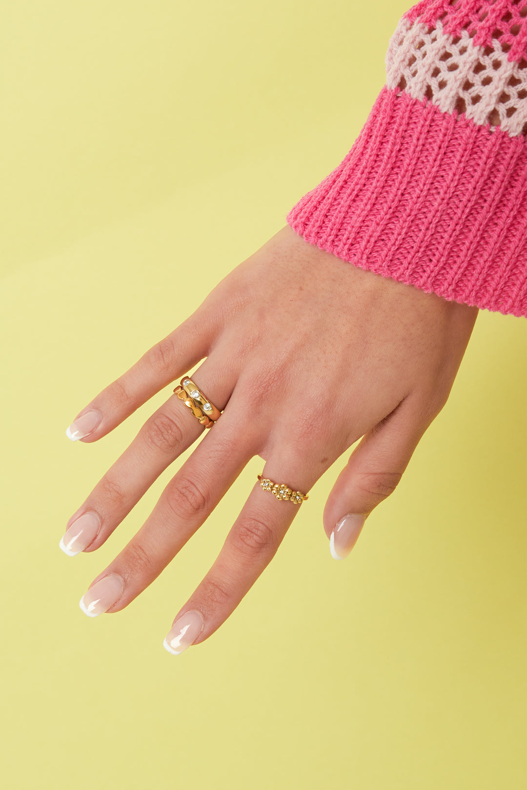 Stainless Steel Statement ring met stenen