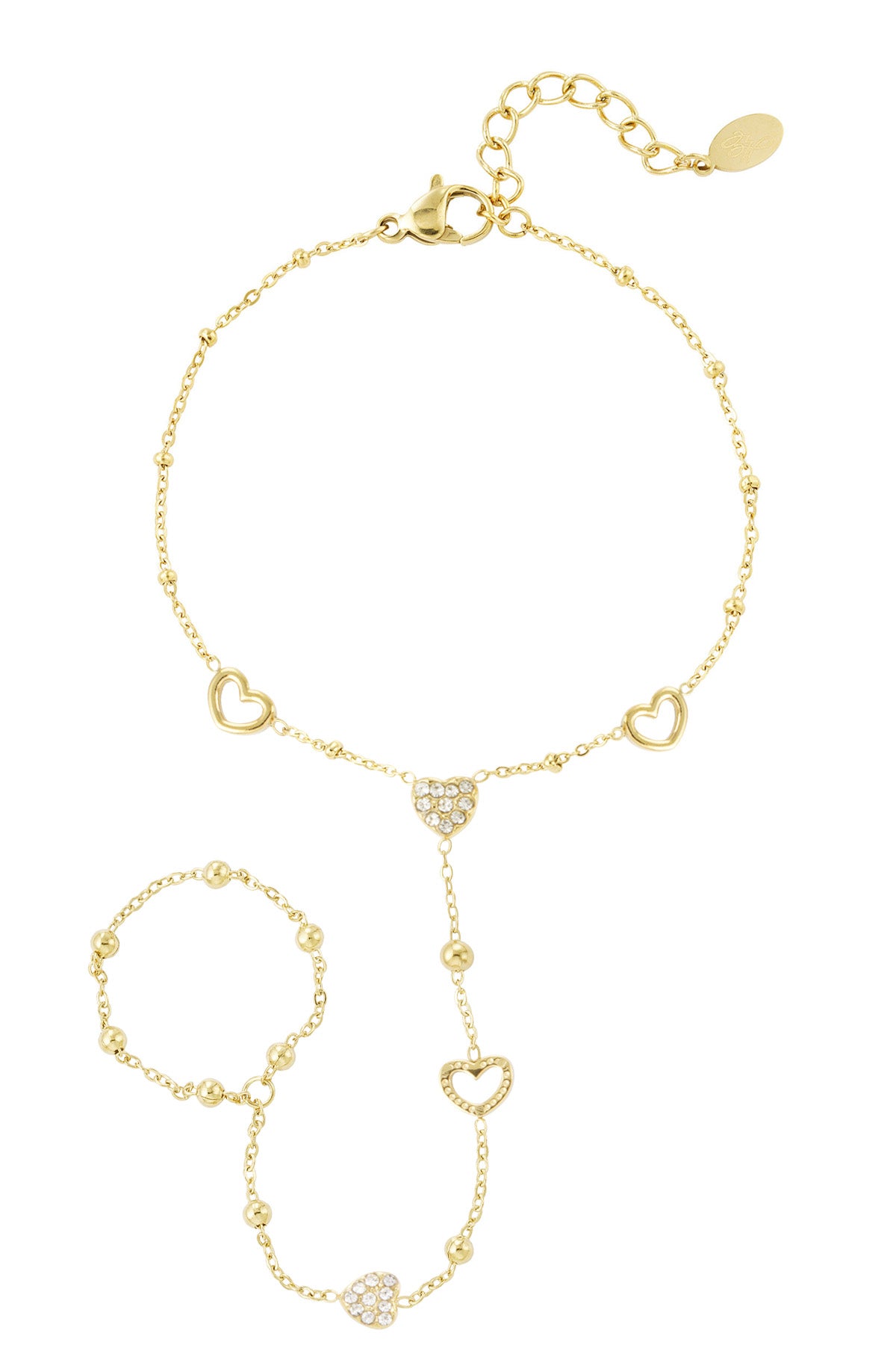 Stainless Steel handchain spring love armband