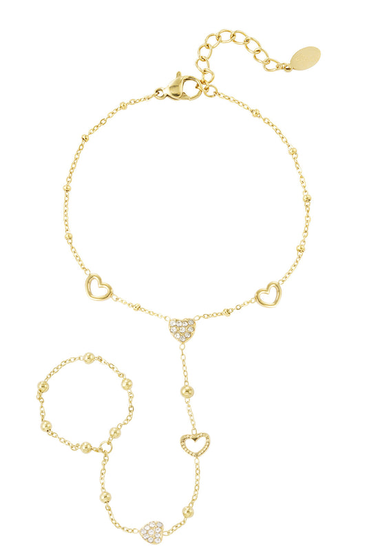 Stainless Steel handchain spring love armband