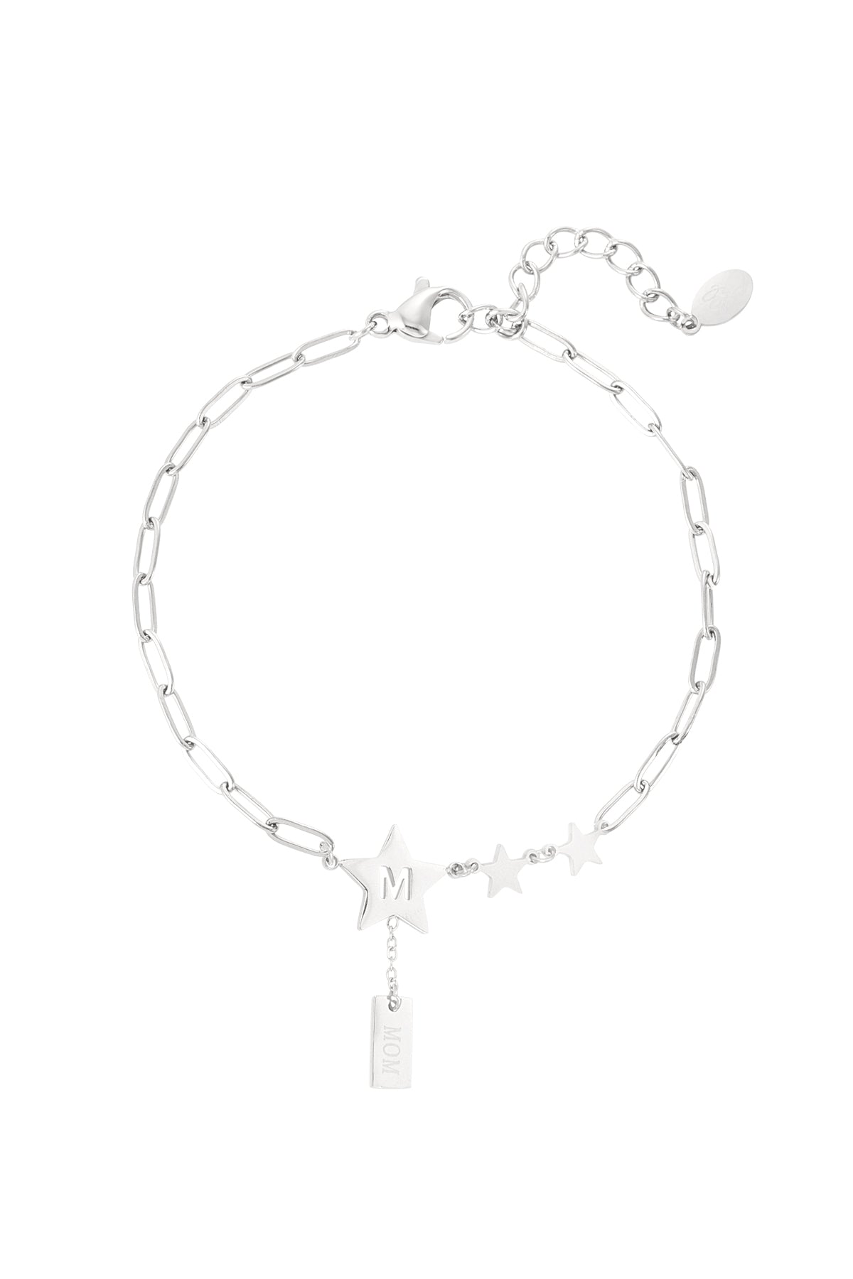 HZ Armband Amélie met sterretjes en MOM-bedeltje – stainless steel