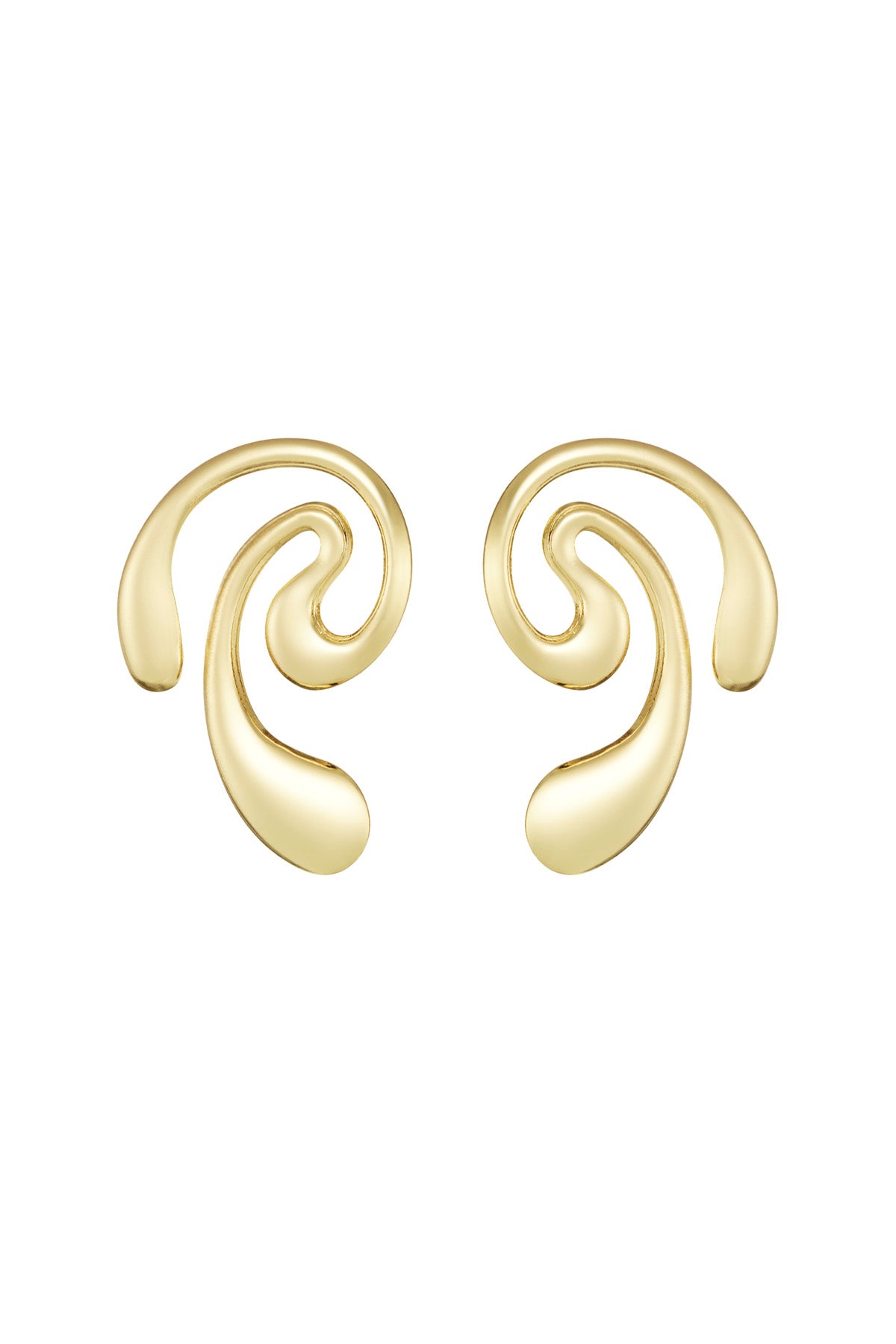 HZ Oorbellen – Golden Swirl