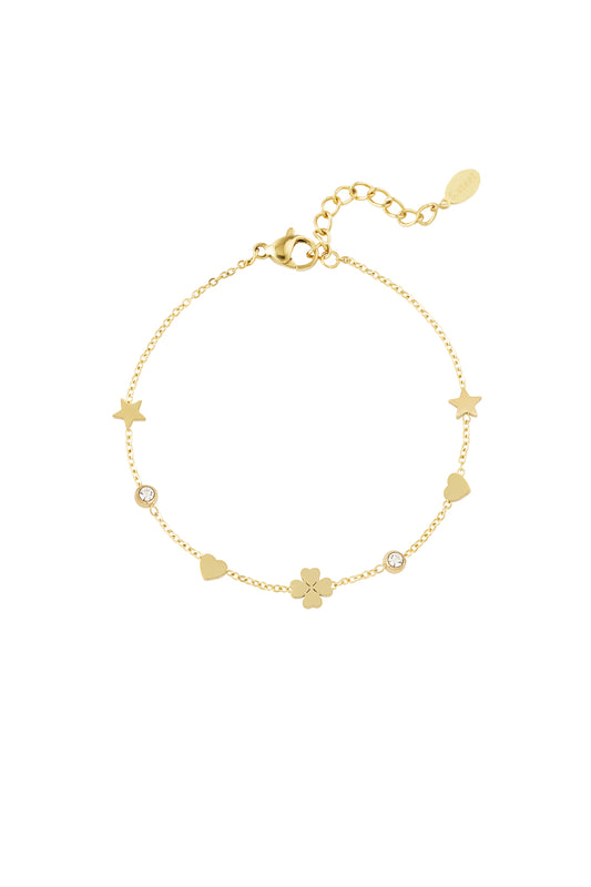 Stainless Steel gleaming wish armband